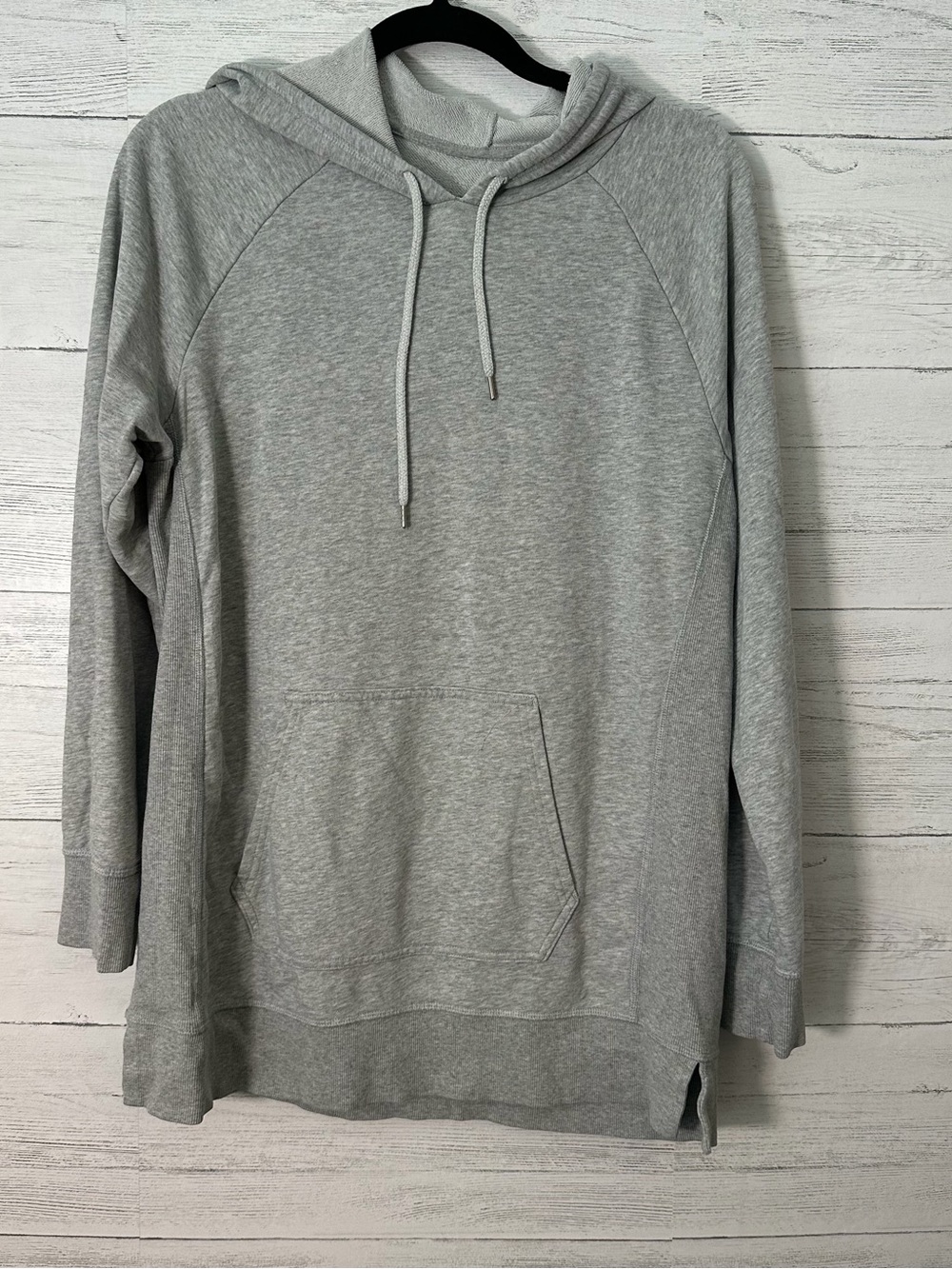 Champion Light Gray Hooded Pullover Sweatshirt Size L